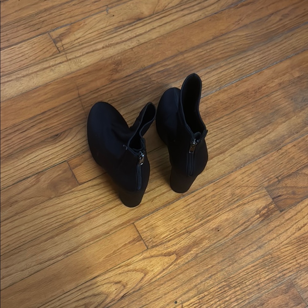 Black Ankle Boots with Zipper